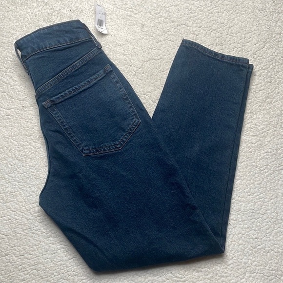 Old Navy High Rise O.G straight Strech Dark Wash Denim Size 0 NWT new With Tags - Picture 6 of 8
